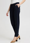 Fransa Stretch Slim Leg Trousers, Navy