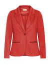 Fransa Fitted Single Breasted Blazer, Red