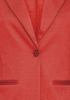 Fransa Fitted Single Breasted Blazer, Red