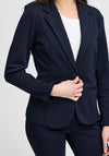 Fransa Fitted Single Breasted Blazer, Navy