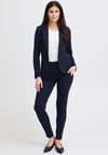 Fransa Fitted Single Breasted Blazer, Navy