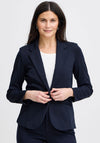Fransa Fitted Single Breasted Blazer, Navy