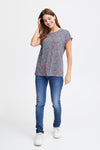 Fransa Seen Floral T-Shirt, Pink