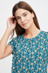 Fransa Seen Floral T-Shirt, Blue