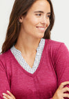 Fransa Faux Two-Piece Sweater, Very Berry Mix