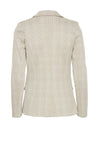 Fransa Blenda Single Breasted Check Blazer, Sand