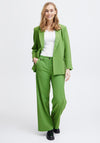 Fransa Milena Mid Rise Wide Leg Trouser, Bright Green