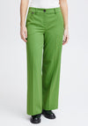 Fransa Milena Mid Rise Wide Leg Trouser, Bright Green