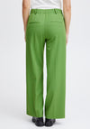 Fransa Milena Mid Rise Wide Leg Trouser, Bright Green