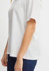 Fransa Basic T-Shirt, White