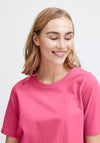 Fransa Basic T-Shirt, Pink
