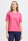 Fransa Basic T-Shirt, Pink