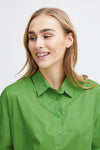 Fransa Basic Solid Colour Shirt, Online Lime
