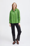 Fransa Basic Solid Colour Shirt, Online Lime