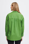 Fransa Basic Solid Colour Shirt, Online Lime