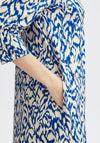 Fransa Seen V-Neck Tunic Mini Dress, Beaucoup Blue