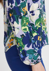 Fransa Floral Print Long Sleeved Shirt, Blue Multi