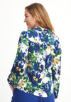 Fransa Floral Print Long Sleeved Shirt, Blue Multi
