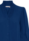 Fransa Pin Stripe Textured Blouse, Bellwether Blue