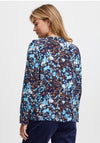 Fransa Floral Print Blouse, Blue