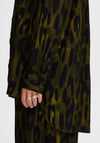 Fransa Leoni Leopard Print Shirt, Rifle Green