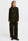 Fransa Leoni Leopard Print Shirt, Rifle Green
