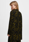 Fransa Leoni Leopard Print Shirt, Rifle Green