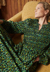 Fransa Watercolour Print Maxi Dress, Porcelain Green Mix
