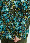 Fransa Curve Floral Print Blouse, Porcelain Green