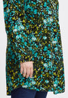 Fransa Curve Floral Print Tunic Blouse, Porcelain Green