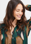 Fransa Dany V-Neck Print Blouse, Breen
