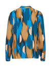 Fransa Dany V-Neck Print Blouse, Blue
