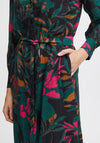 Fransa Illi Woven Floral Midi Shirt Dress, Ponderosa Pine