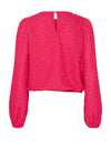 Fransa Heba Textured Blouse, Bright Rose