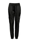 Fransa Satin Feel Jogger Style Trouser, Black
