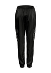 Fransa Satin Feel Jogger Style Trouser, Black
