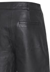 Fransa Faux Leather Shorts, Black