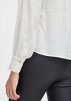 Fransa Julia Frill Panel Blouse, Blanc De Blanc
