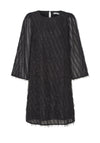Fransa Queen Tinsel Embellished Mini Dress, Black