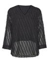 Fransa Tinsel Embellished Blouse, Black