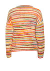 Fransa Manny Striped Knitted Sweater, Barbados Cherry Mix