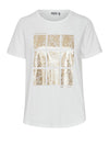 Fransa Ottilie Round Neck Graphic T-Shirt, Blanc De Blanc