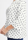 Fransa Siva Polka Dot Top, Navy Blazer Mix