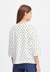 Fransa Siva Polka Dot Top, Navy Blazer Mix