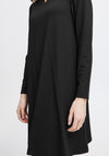 Fransa Jemma V-Neck Mini Jersey Dress, Black
