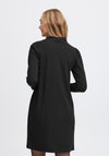 Fransa Jemma V-Neck Mini Jersey Dress, Black