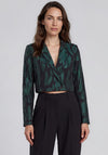 Fransa Jacqui Crop Print Blazer, Ponderosa Pine