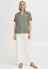 Fransa Kamma Polka Dot Top, Green
