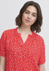 Fransa Kamma Polka Dot Top, Red