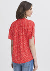 Fransa Kamma Polka Dot Top, Red